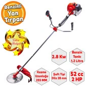 Rodex Rdx9635 Benzinli Yan Tırpan Çim Ot Biçme Kesme 52Cc/2,8 Kw - 1