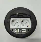 Masa Üstü Priz Siyah+ 2 Ad. Priz+1 Ad. Hdmı+1 Ad. Ethernet Geçiş - 1