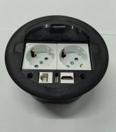 Masa Üstü Priz Siyah+ 2 Ad. Priz+1 Ad. Hdmı+1 Ad. Ethernet Geçiş - 3