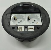 Masa Üstü Priz Siyah+ 2 Ad. Priz+1 Ad. Usb+1 Ad. Ethernet Geçiş - 2