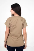 Deniz İş Kadın Likralı Yarasakol Bej Renk Scrubs Teküst - 3