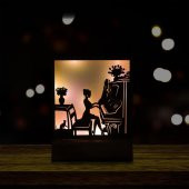 Veraart Işıklı Kişiselleştirilmiş Dekoratif Piyano Çalan Kız Gece Lambası - 5