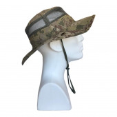 Kamuflaj Desen Yazlık Katlanabilir Safari Fötr Şapkası - 1