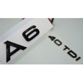 Audi A6 40 TDi Parlak Siyah ABS 3M 3D Bagaj Yazı Logo Orjinal Ürün - 1