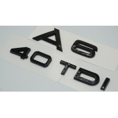 Audi A6 40 TDi Parlak Siyah ABS 3M 3D Bagaj Yazı Logo Orjinal Ürün - 2