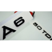 Audi A6 50 TDi Parlak Siyah ABS 3M 3D Bagaj Yazı Logo Orjinal Ürün thumbnail 1