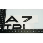Audi A7 TDi Parlak Siyah ABS 3M 3D Bagaj Yazı Logo Orjinal Ürün thumbnail 3