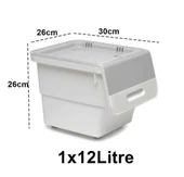 Motek Beyaz Tekerlekli Organizer Çok Amaçlı Saklama Kutusu 1X12 Lt - 2