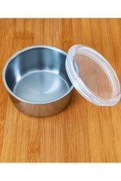 Paslanmaz Çelik Saklama Kabı 16 Cm saklama kabı yemek kabı buzdol - 1