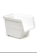 Motek Patateslik Soğanlık Tekerlekli Organizer Çok Amaçlı Saklama Kutusu 2X33 Lt Beyaz+Gri - 8