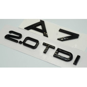 Audi A7 2.0 TDi Parlak Siyah ABS 3M 3D Bagaj Yazı Logo Orjinal Ürün - 2