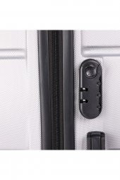 Yefa Dayanıklı Unisex 4 Tekerlekli 3'lü Set Plastik Valiz Seti thumbnail 4