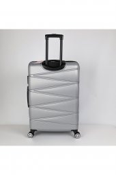 Yefa Dayanıklı Unisex 4 Tekerlekli 3'lü Set Plastik Valiz Seti thumbnail 7