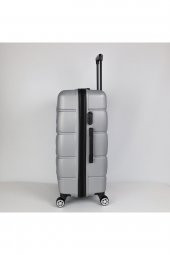 Yefa Dayanıklı Unisex 4 Tekerlekli 3'lü Set Plastik Valiz Seti thumbnail 8