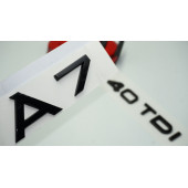 Audi A7 40 TDi Parlak Siyah ABS 3M 3D Bagaj Yazı Logo Orjinal Ürün thumbnail 1