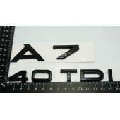 Audi A7 40 TDi Parlak Siyah ABS 3M 3D Bagaj Yazı Logo Orjinal Ürün thumbnail 3
