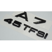 Audi A7 45 TFSi Parlak Siyah ABS 3M 3D Bagaj Yazı Logo Orjinal Ürün thumbnail 2