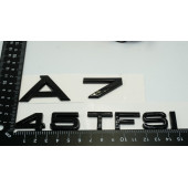 Audi A7 45 TFSi Parlak Siyah ABS 3M 3D Bagaj Yazı Logo Orjinal Ürün thumbnail 3
