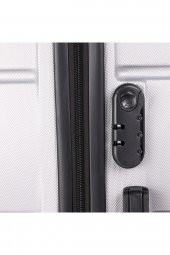 Yefa Dayanıklı Unisex 4 Tekerlekli Plastik Kabin Boy Valiz thumbnail 4