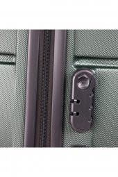 Yefa Dayanıklı Unisex 4 Tekerlekli Plastik Kabin Boy Valiz thumbnail 4