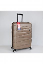 Yefa Dayanıklı Unisex 4 Tekerlekli Orta Boy Plastik Valiz thumbnail 1