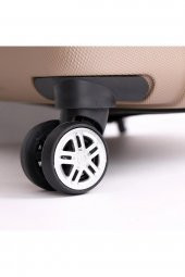 Yefa Dayanıklı Unisex 4 Tekerlekli Orta Boy Plastik Valiz thumbnail 4