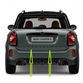 Mini Cooper Countryman R60 F60 Siyah Metal 3M Bagaj Yazı Logo - 1