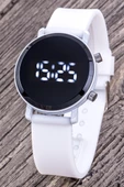 Kadın Beyaz Renk Silikon Kordon Dijital Led Çocuk Yetişkin Kol Saati ST-304319 thumbnail 3