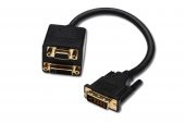 ASSMANN DVI Y dağıtıcı kablo, DVI (24+5)-DVI (24+5) + HD15 M/F, 0.2m, DVI-I Dual AK-320400-002-S - 1