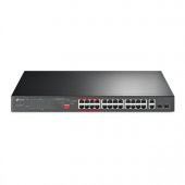 TL-SL1226P 24 PORT 10/100 +2 RJ45 GIGABIT UPLINK + 2 COMBO GIGABIT SFP 250W POE SWITCH - 1