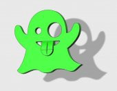 Hayalet Emoji Plastik Aparat - 4