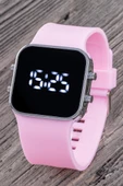 Trend Model Pembe Renk Silikon Kordonlu Led Kadın Genç Kız Kol Saati ST-304322 - 1