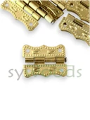 4 Adet Büyük Papatya Menteşe ve Vida Sarı Kutu ve Sandık Menteşesi Hobi Maket thumbnail 3