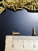 100 ADET 7,5 MM MİNİ HOBİ VİDASI  SARI - 3