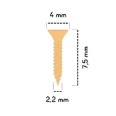 100 ADET 7,5 MM MİNİ HOBİ VİDASI  SARI - 2
