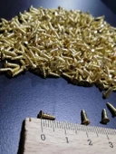 100 ADET 7,5 MM MİNİ HOBİ VİDASI  SARI - 1