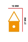 Büyük Üçgen Tablo Çerçeve Askısı ve Vidaları 20 Adet 16x27 Mm - 2
