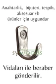 Küçük Askı Nikel Dekoratif Tekli Bijuteri Askılık Aksesuarı 10 Adet - 2