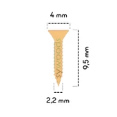 100 Adet 9,5 mm Mini Hobi Vidası  Sarı - 2