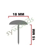 25 Adet 18 mm Düz Antik Kabara Raptiye Hobi Çivisi Koltuk Çanta Tasarım Aksesuar Süsü - 3
