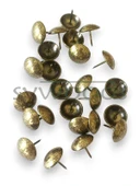 25 Adet 18 mm Düz Antik Kabara Raptiye Hobi Çivisi Koltuk Çanta Tasarım Aksesuar Süsü - 5