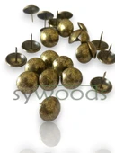 25 Adet 18 mm Düz Antik Kabara Raptiye Hobi Çivisi Koltuk Çanta Tasarım Aksesuar Süsü - 4