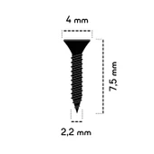 7,5 mm Mini Hobi Vidası Siyah 1000 Adet - 2