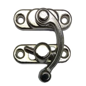 2 ADET BÜYÜK BOY YAY GÖZÜ KANCALI KİLİT NİKEL KUTU SANDIK VE KAPAK KLİPSİ 37X45 MM - 1