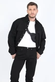 Erkek Oversize Jean Gömlek Siyah thumbnail 4