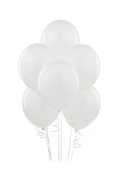 Balonevi Metalik Beyaz 12 İnc Metalik Beyaz Balon (100 Lü Paket) - 2