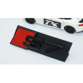 DK Tuning S7 Siyah Kırmızı 3D Ön Panjur Logo Audi İle Uyumlu - 3
