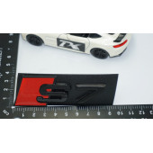 DK Tuning S7 Siyah Kırmızı 3D Ön Panjur Logo Audi İle Uyumlu - 4