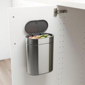 IKEA Brogrund Dokunmatik Çöp Kovası - Kutusu - 4 lt - Paslanmaz Çelik - 3