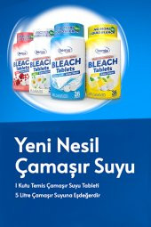Yeni Nesil Çamaşır Suyu Tableti 36 Tablet Çamaşır Beyazlatıcı Tablet Fosfat İçermez Aktif Klor - 2
